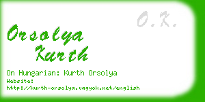 orsolya kurth business card